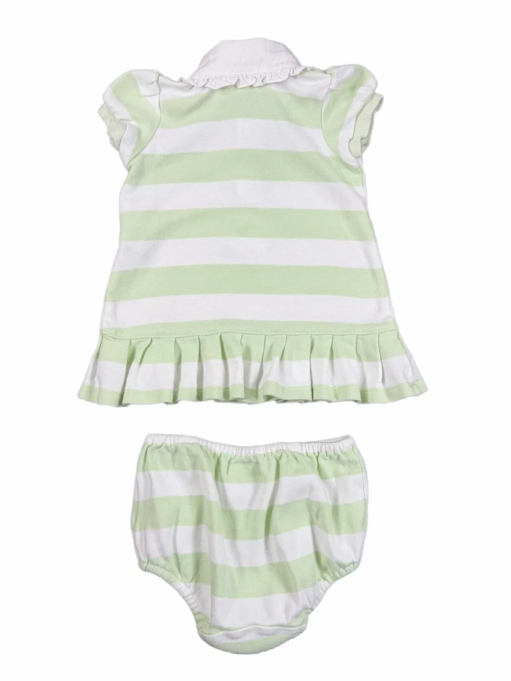 RALPH LAUREN Soft Cotton Rugby Stripe Dress with Bloomers - 6M